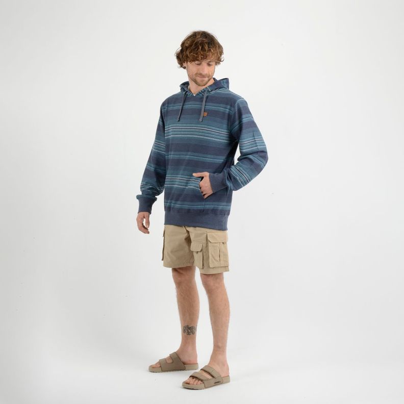 POLERON HOODIE BAVARO STRIPE  AZUL-1