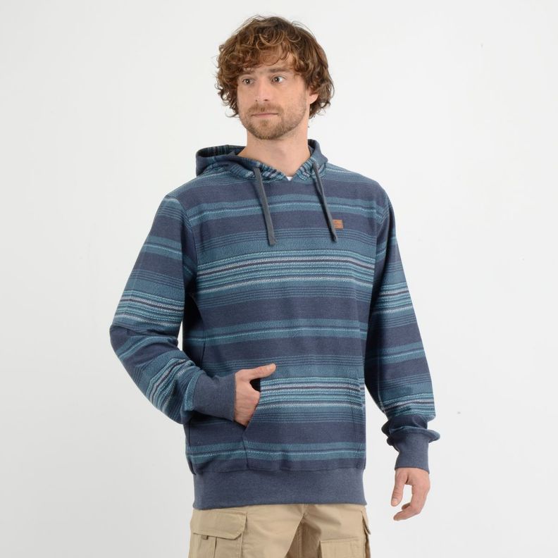POLERON HOODIE BAVARO STRIPE  AZUL-2