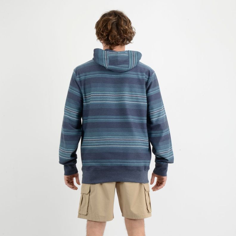 POLERON HOODIE BAVARO STRIPE  AZUL-3