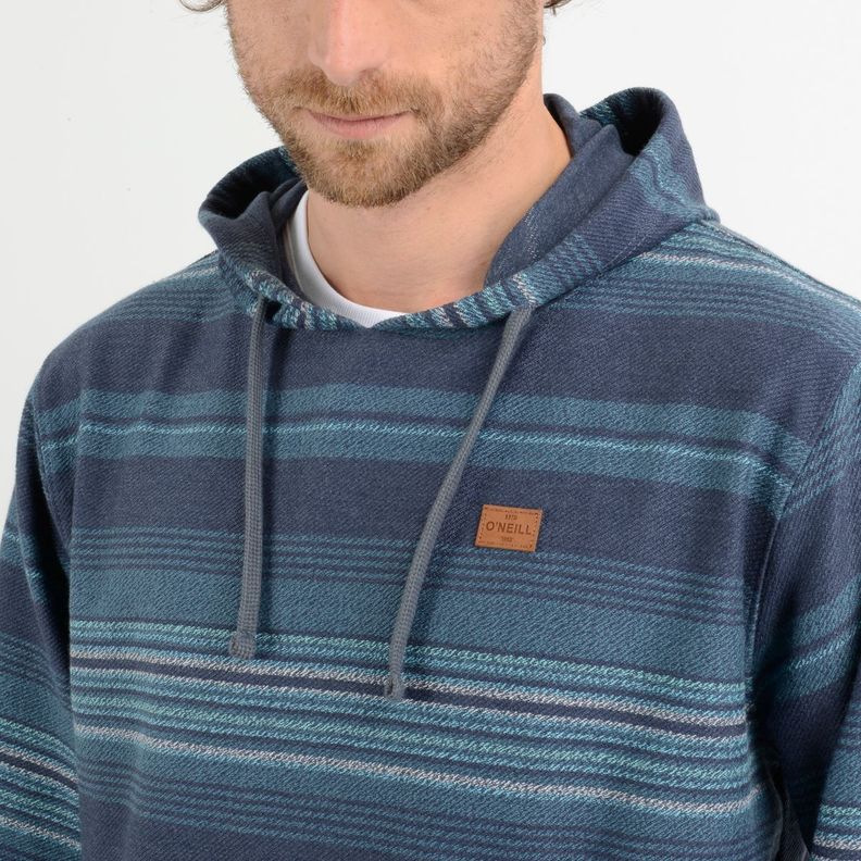 POLERON HOODIE BAVARO STRIPE  AZUL-4