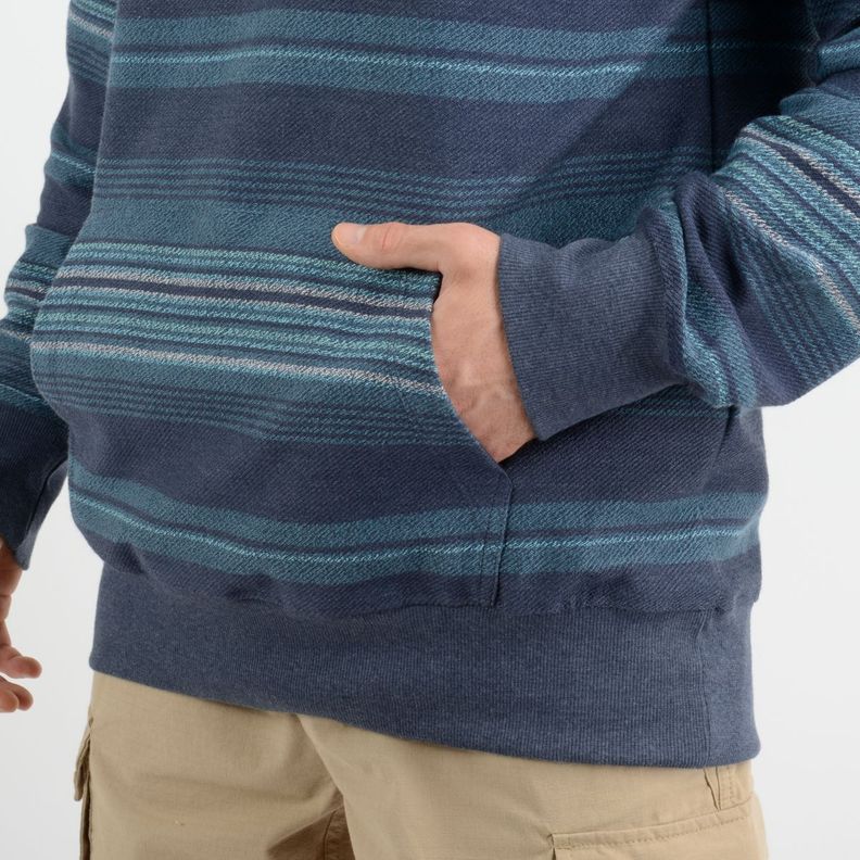 POLERON HOODIE BAVARO STRIPE  AZUL-5