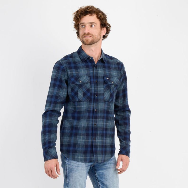 CAMISA FRANELA PROSPECT AZUL-3