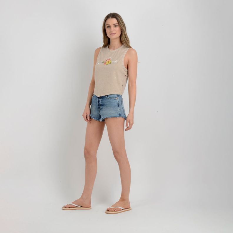 POLERA SIN MANGAS TROPICAL SURF  BEIGE OSCURO-1