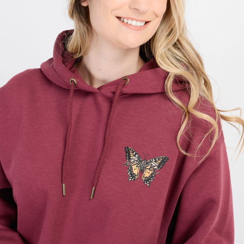 POLERON BYRON HOODY  ROJO OSCURO-4