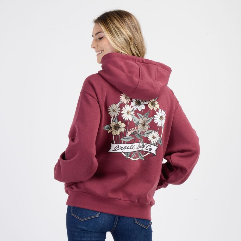 POLERON BYRON HOODY  ROJO OSCURO-5