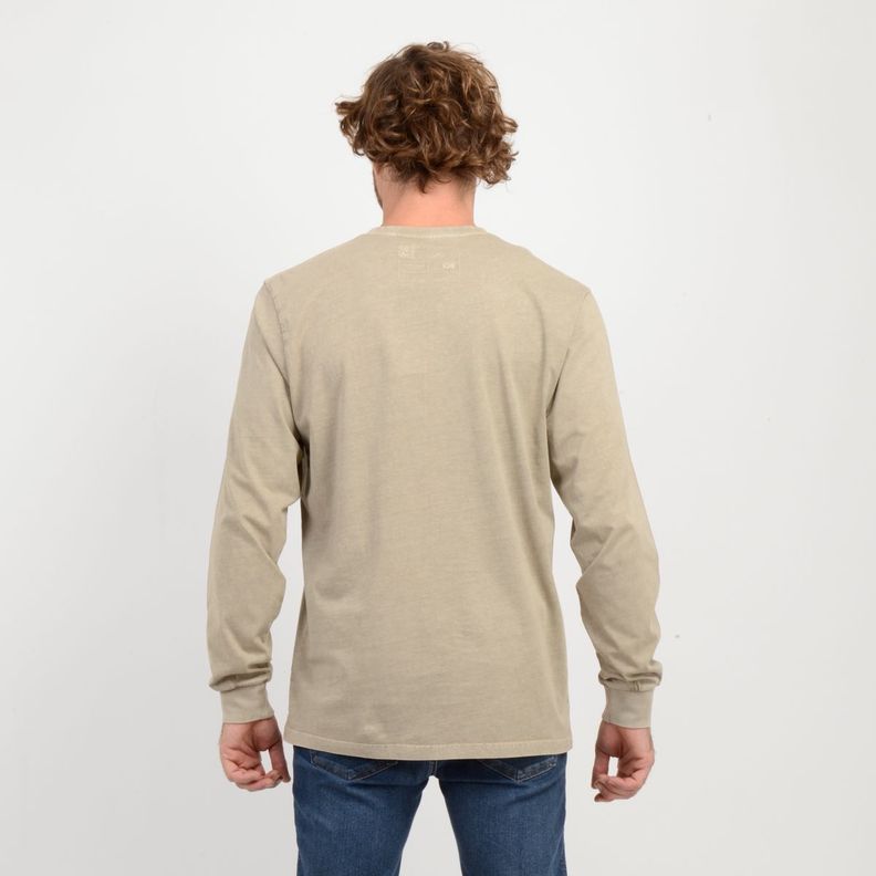 POLERA MANGA LARGA DITHER  BEIGE OSCURO-1