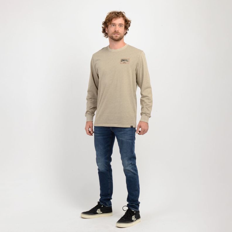 POLERA MANGA LARGA DITHER  BEIGE OSCURO-2