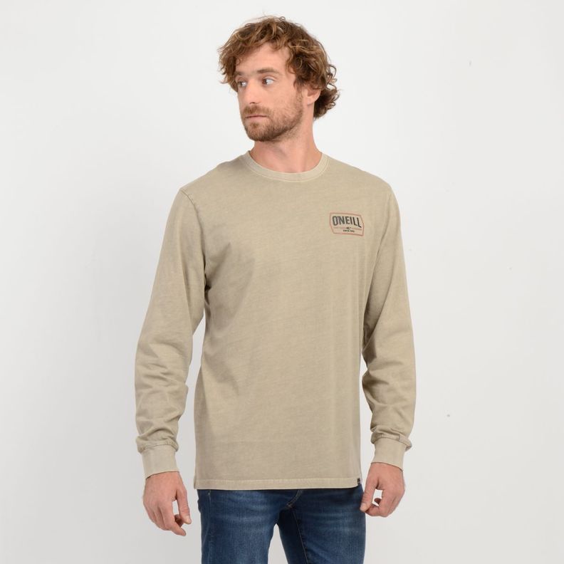 POLERA MANGA LARGA DITHER  BEIGE OSCURO-3