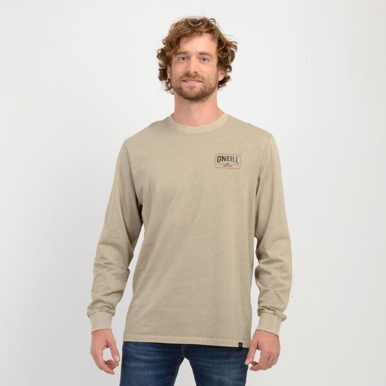 POLERA MANGA LARGA DITHER  BEIGE OSCURO-0