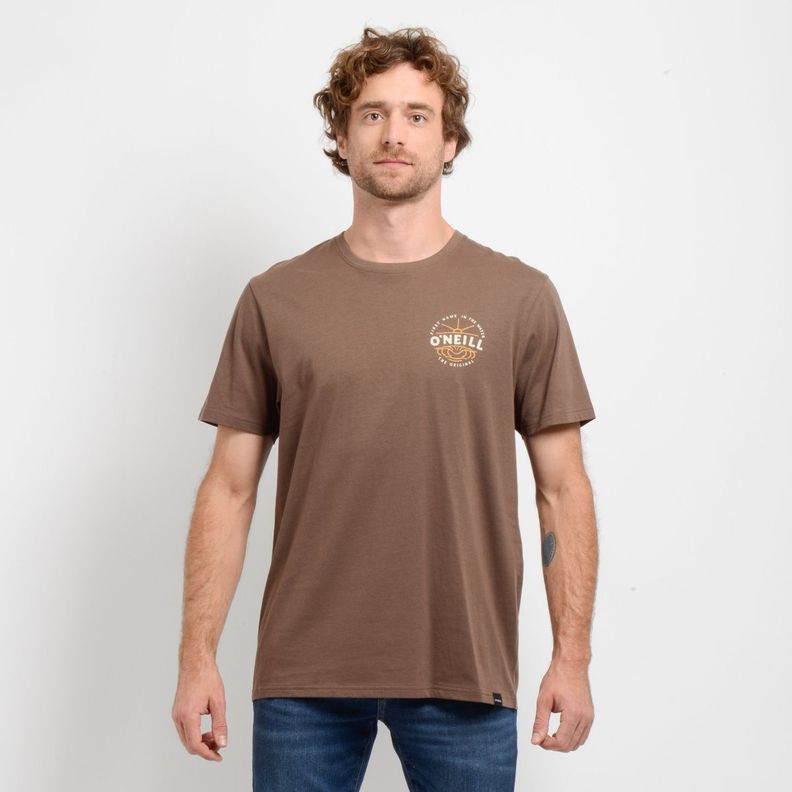 POLERA MANGA CORTA EMBOSSED CAFÉ-0