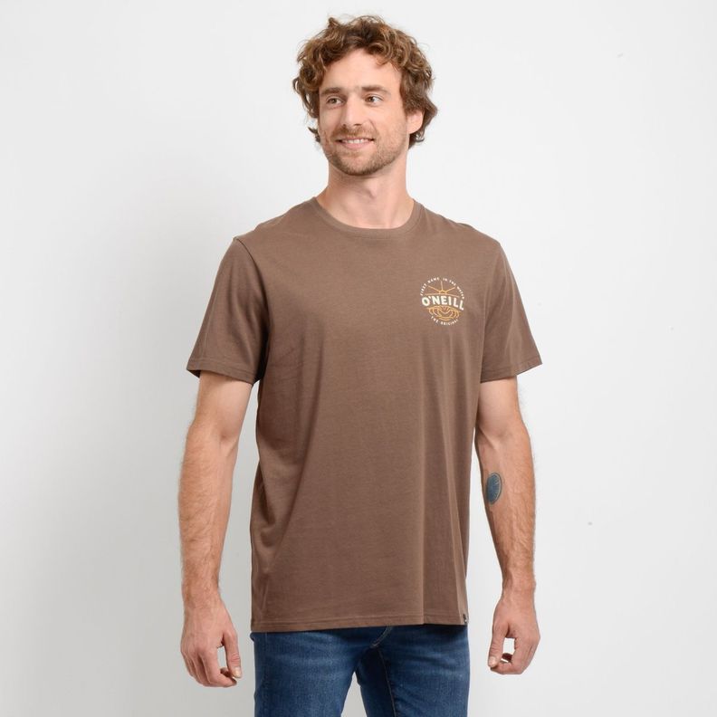 POLERA MANGA CORTA EMBOSSED CAFÉ-2