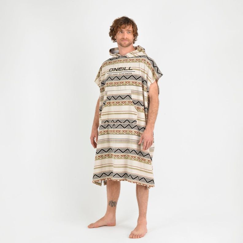 PONCHO TOALLA AZTEC  BEIGE-1