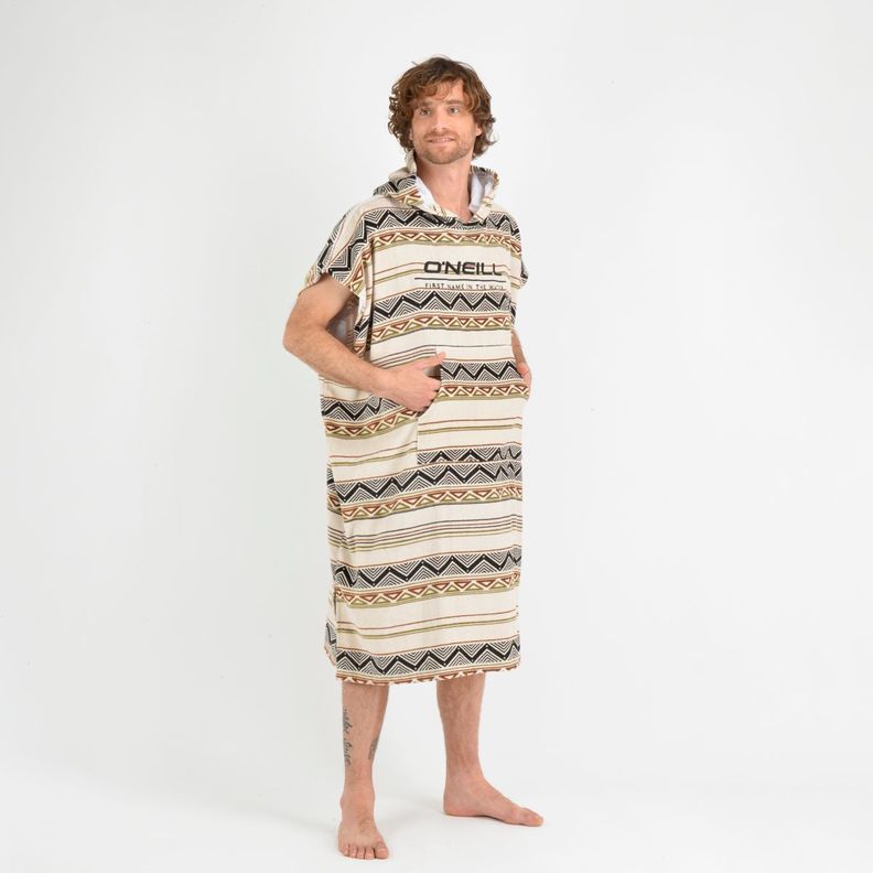 PONCHO TOALLA AZTEC  BEIGE-2