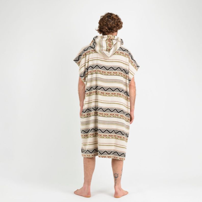 PONCHO TOALLA AZTEC  BEIGE-3