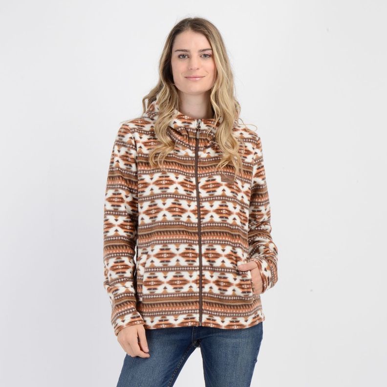 POLERON POLAR AZTEC HOODIE  CAFÉ CLARO / PASTEL-0