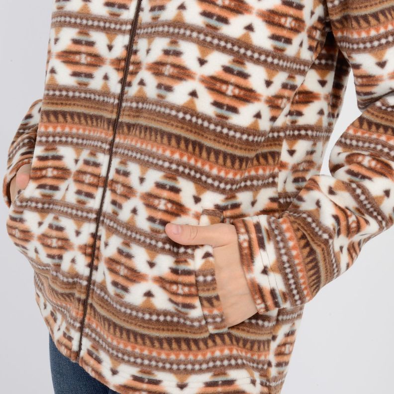 POLERON POLAR AZTEC HOODIE  CAFÉ CLARO / PASTEL-5