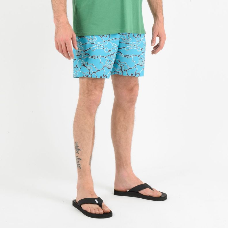 BOARDSHORT CALI CRAZY VOLLEY  AZUL-3