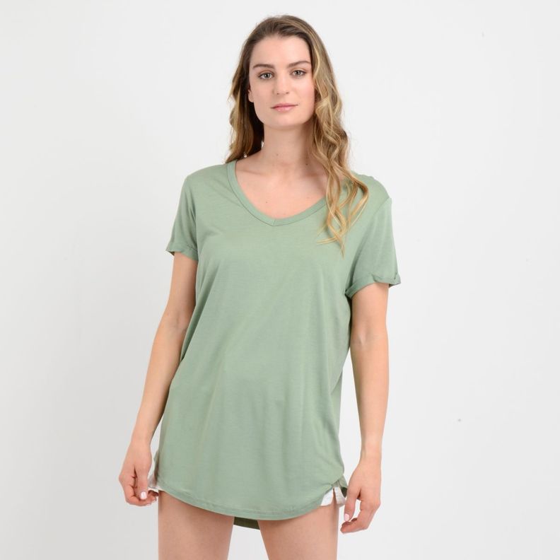 POLERA MANGA CORTA ESSENTIAL  VERDE-0