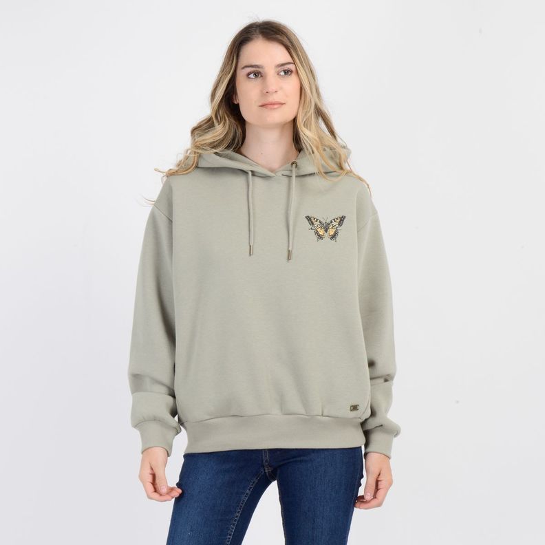 POLERON BYRON HOODY  VERDE CLARO-0