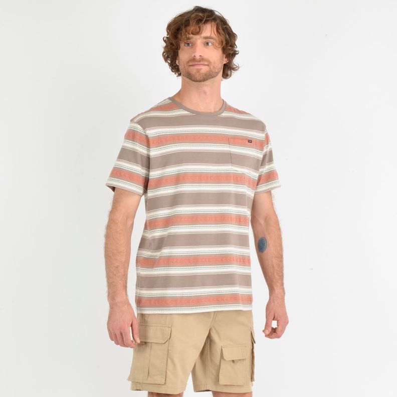 POLERA MANGA CORTA ETNIC  CAFÉ CLARO-2