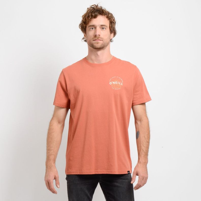 POLERA MANGA CORTA EMBOSSED NARANJO OSCURO-0
