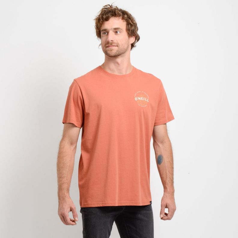 POLERA MANGA CORTA EMBOSSED NARANJO OSCURO-2
