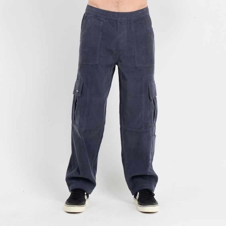 PANTALON COTELE CARGO SURF  GRIS OSCURO-0