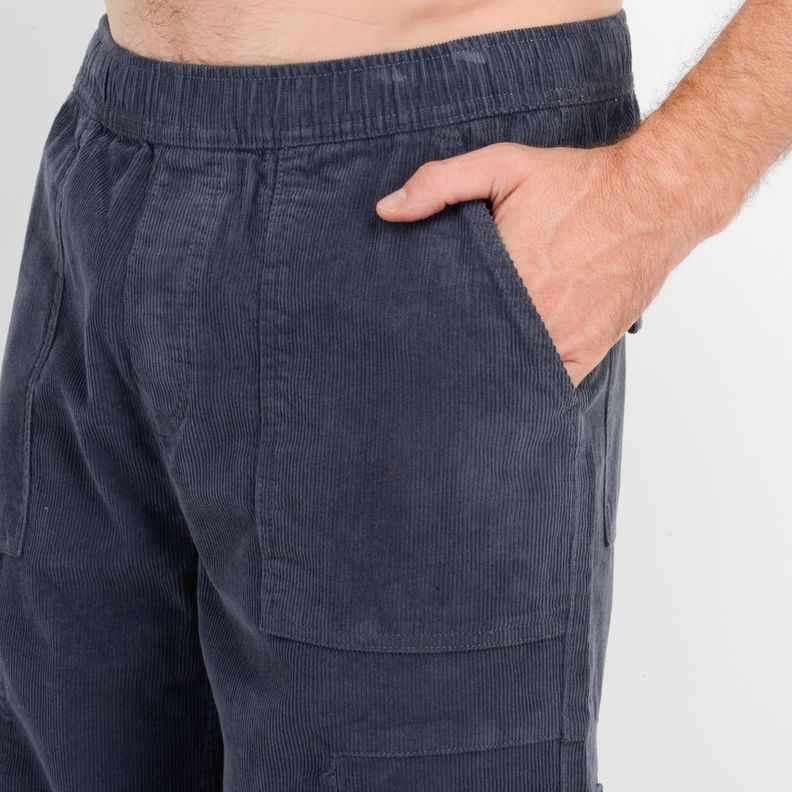 PANTALON COTELE CARGO SURF  GRIS OSCURO-2