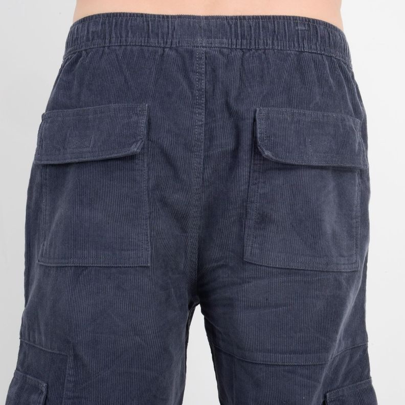 PANTALON COTELE CARGO SURF  GRIS OSCURO-3