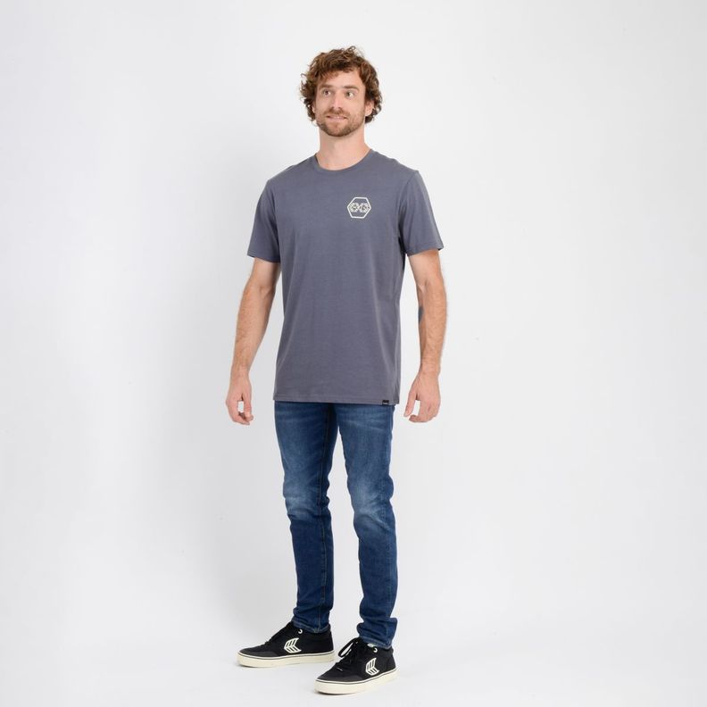 POLERA MANGA CORTA ETNIC  GRIS OSCURO-2