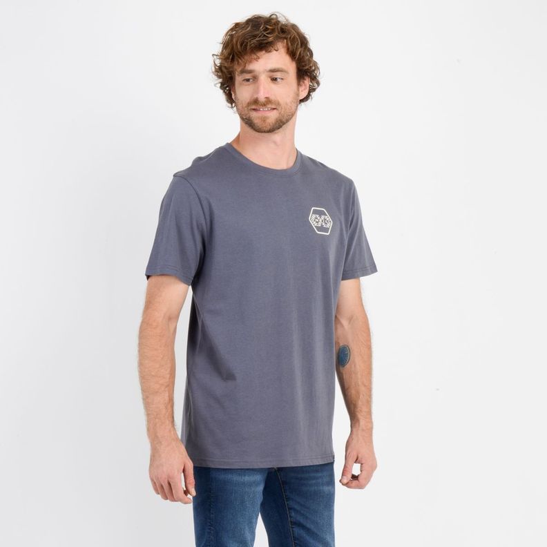 POLERA MANGA CORTA ETNIC  GRIS OSCURO-3