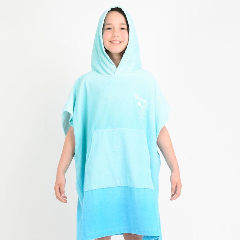 PONCHO TOALLA WOW GIRL  AZUL TURQUESA / AGUA-4
