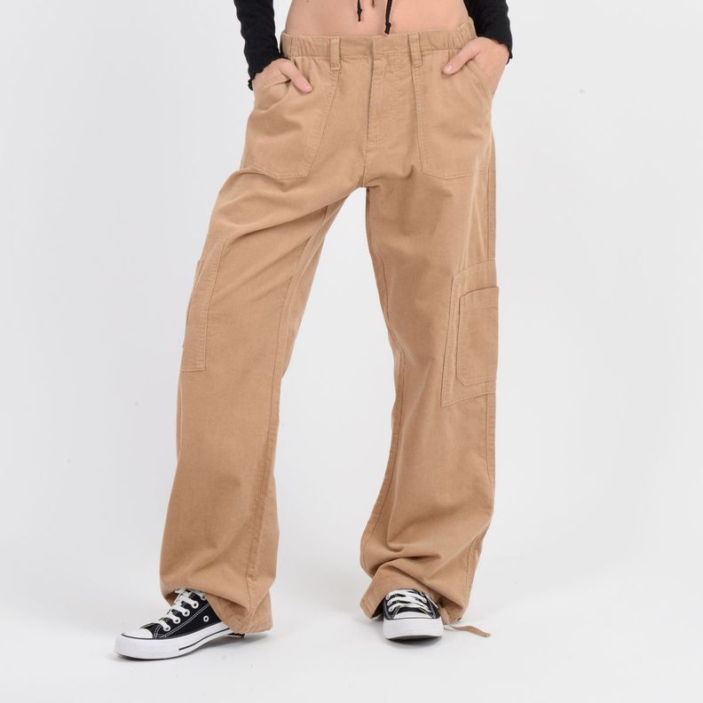 PANTALON COTELE KREE CAFÉ CLARO-0