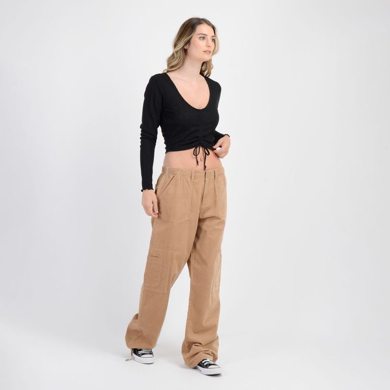 PANTALON COTELE KREE CAFÉ CLARO-3