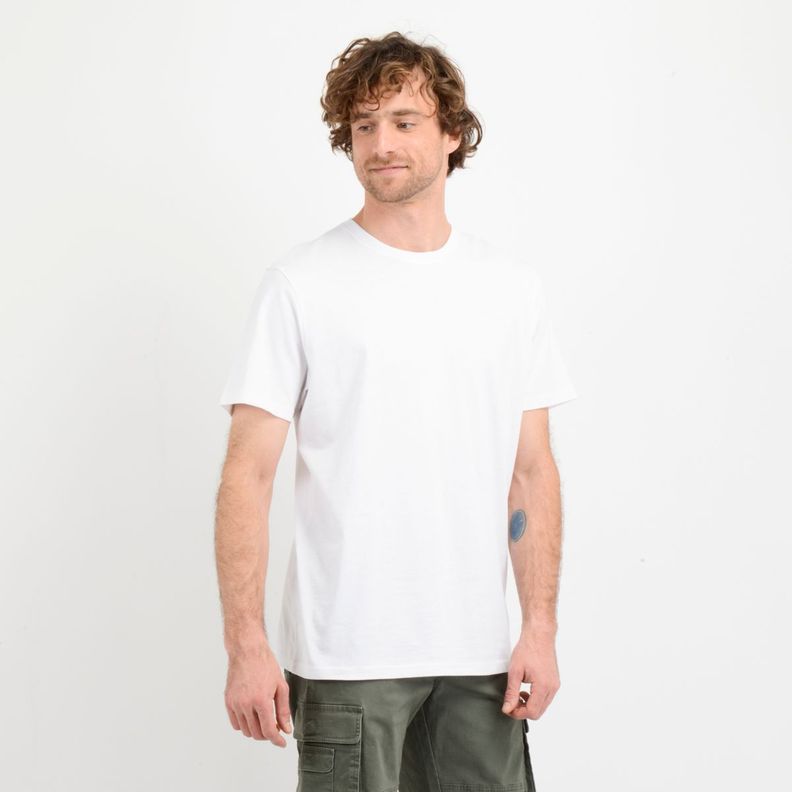 POLERA MANGA CORTA EAST CLIFF BASIC  BLANCO-3