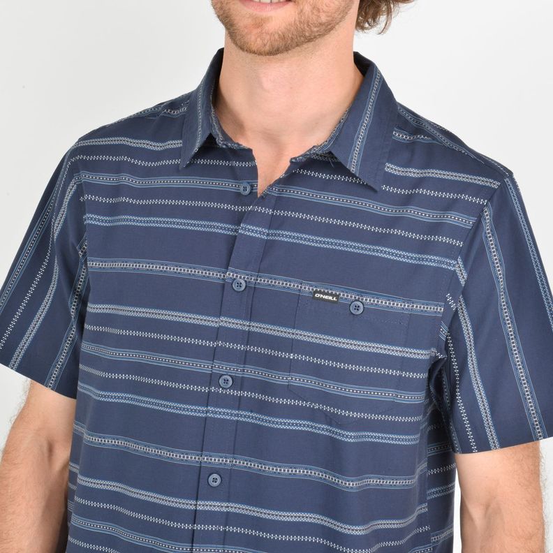 CAMISA MANGA CORTA SEAFARING STRIPÈ AZUL-4
