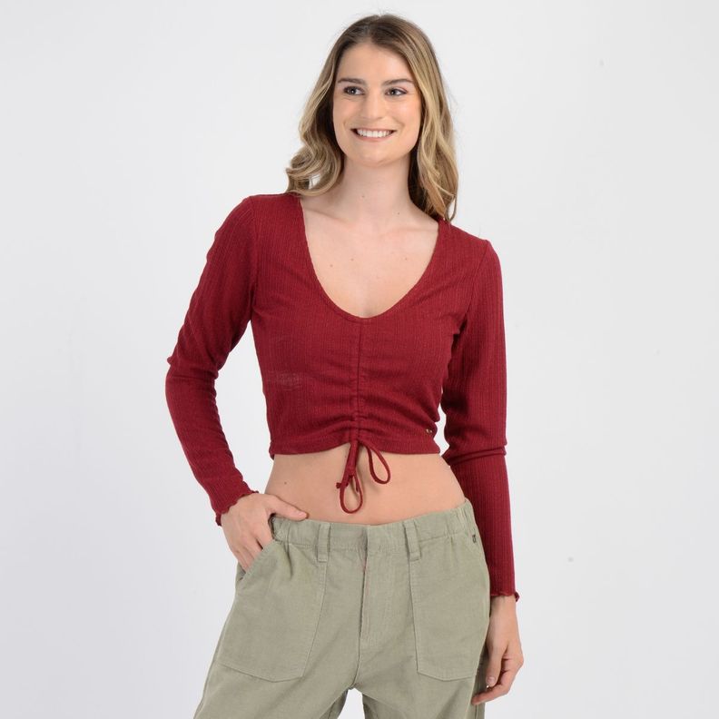 POLERA MANGA LARGA MARLENE ROJO-0