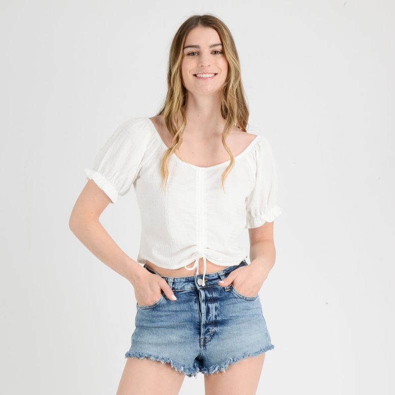 POLERA MANGA CORTA LEANNE  BLANCO-0