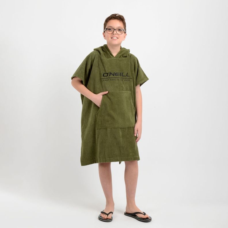 PONCHO TOALLA CALI BOY VERDE OSCURO-2
