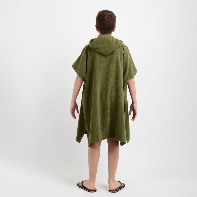 PONCHO TOALLA CALI BOY VERDE OSCURO-3
