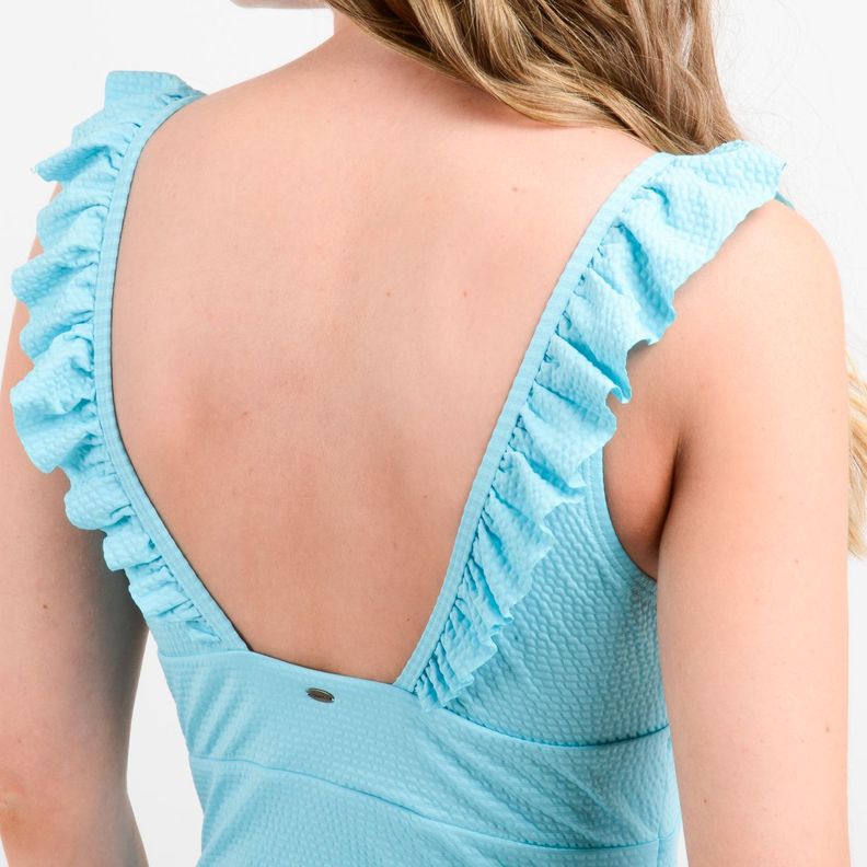 TRAJE DE BAÑO ENTERO SUNDANCE  AZUL TURQUESA / AGUA-5