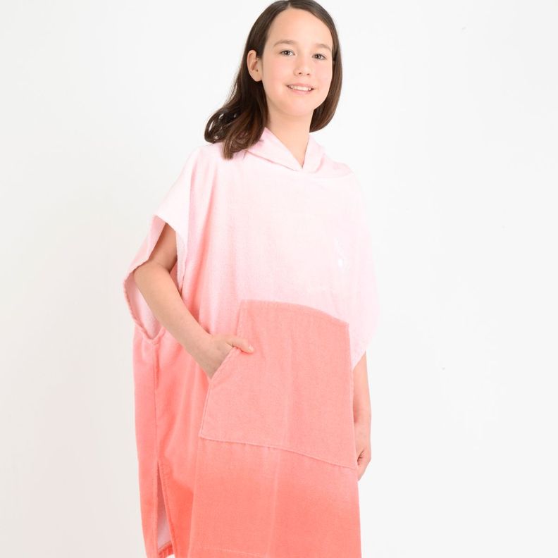PONCHO TOALLA WOW GIRL  NARANJO-2