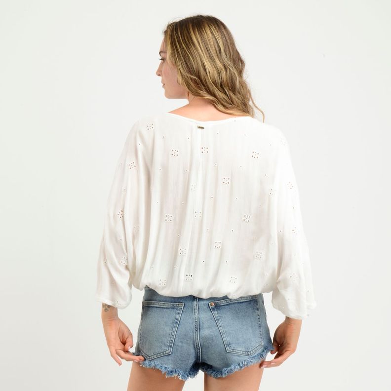 BLUSA MANGA CORTA SABANNA  BLANCO-2