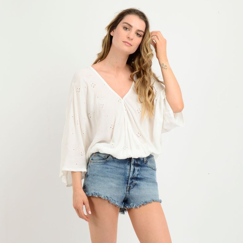 BLUSA MANGA CORTA SABANNA  BLANCO-3