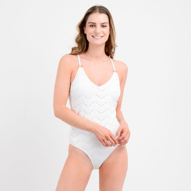 TRAJE DE BAÑO ENTERO WILEY  BLANCO-0