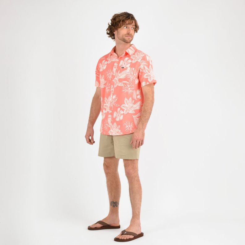 CAMISA MANGA CORTA TVLR UPF TRAVERSE  NARANJO-1