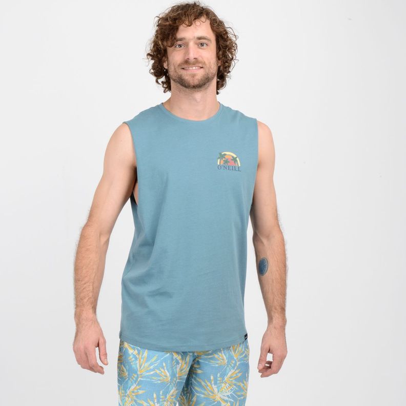 POLERA SIN MANGAS HONOLULU  AZUL