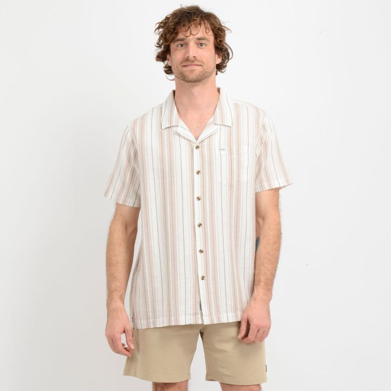 CAMISA MANGA CORTA RIVERA  BEIGE-0