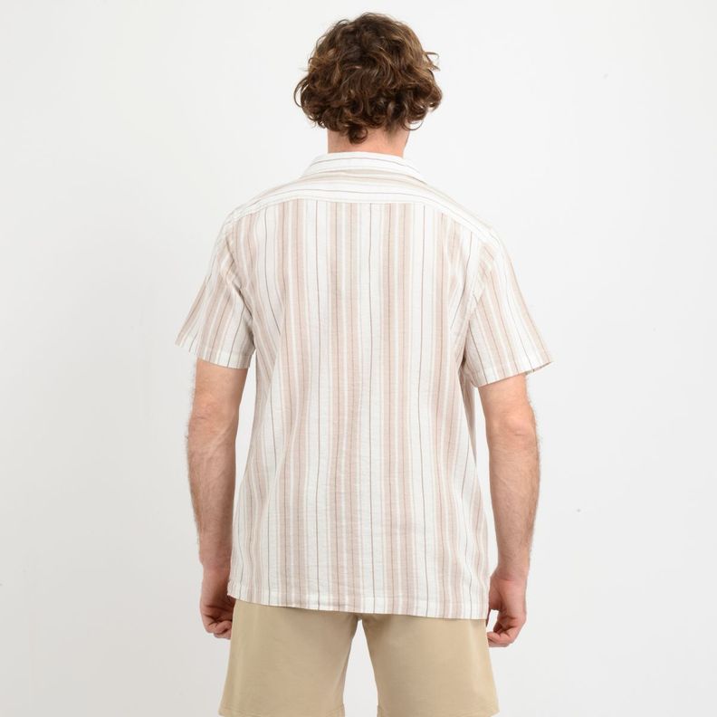 CAMISA MANGA CORTA RIVERA  BEIGE-2