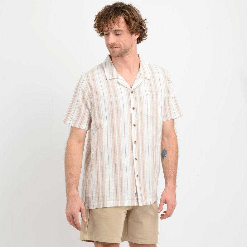 CAMISA MANGA CORTA RIVERA  BEIGE-3